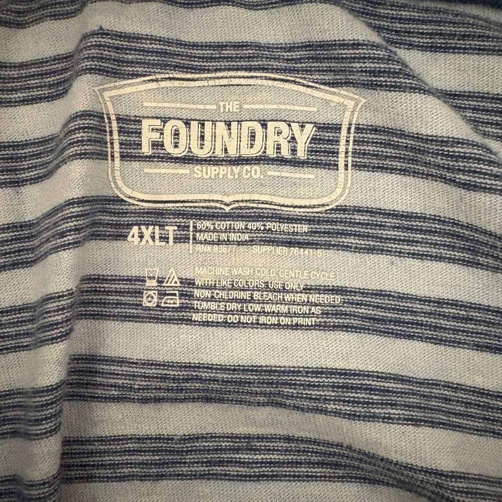 The Foundry Supply Co. Bundle Mens 4XL Button Down Polo Shirt Short Sleeve Blue‎ - Picture 15 of 15